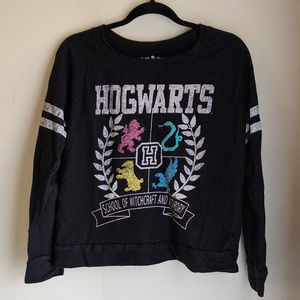 Harry Potter Hogwarts Logo Long Sleeve Shirt XL